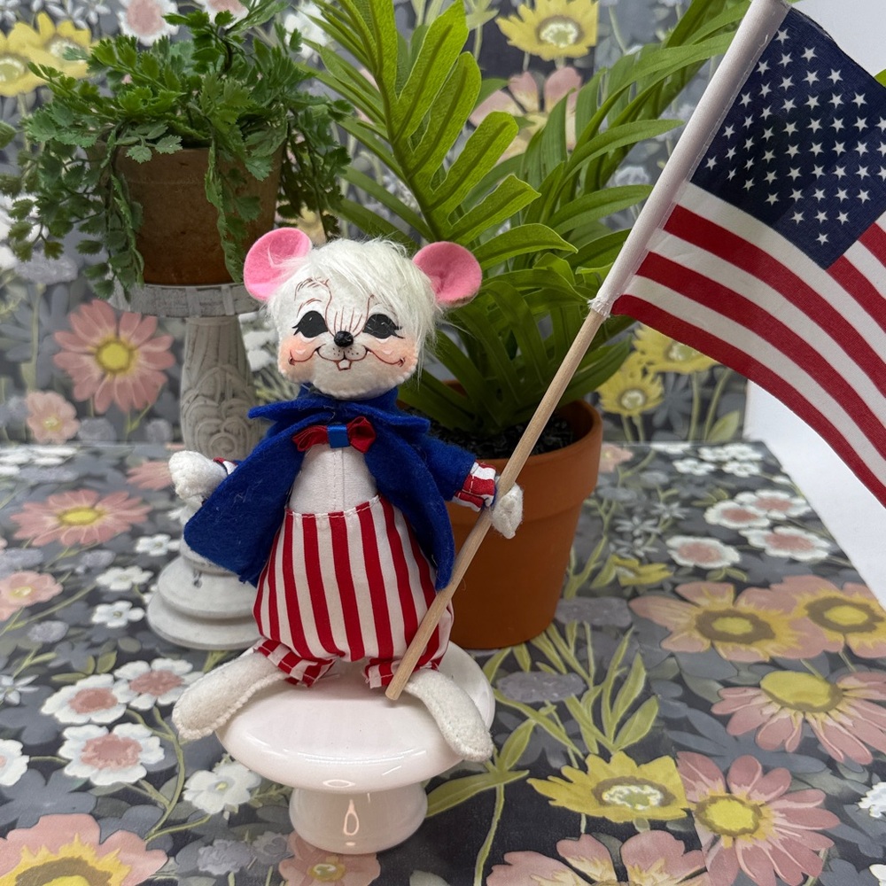 ⭐️7-inch Annalee Patriotic American Flag Boy Mouse doll NWT 2016